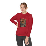 Youth Long Sleeve Tee — Tiger Face 'God • Money • Power' Graphic