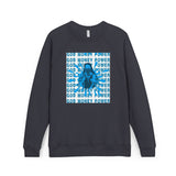 God Money Power Graphic Sweatshirt — Blue Retro Anime Streetwear