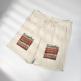 Fleece Sweat Shorts — "Put GOD First, Hustle for the MONEY" Graphic