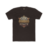 T‑Shirt — "God Money Power" Vintage Crest Graphic Tee