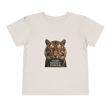 Toddler Tee — Tiger Face "God Money Power" Graphic