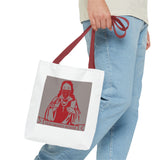 God Money Power Tote Bag - Red Graphic Religious Icon Design