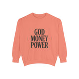 Sweatshirt — GOD MONEY POWER Bold Graphic Crewneck