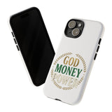 Phone Case — "God Money Power" Inspirational Religious Design