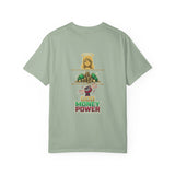 God Money Power T-Shirt — Angel, Stacks of Cash Graphic Tee