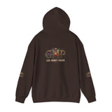 GMP Logo Hoodie — Classic White Pullover with Subtle Gold Accent