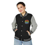 Letterman Jacket — "God Money Power" Retro Graphic Varsity Jacket