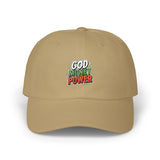 Classic Dad Cap — "God Money Power" Embroidered Baseball Hat