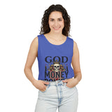 God Money Power- Skull Tank Top — Edgy Graphic Streetwear