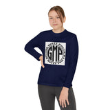Youth Long Sleeve Tee — "GMP" Good Money Power Circular Logo