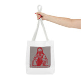 God Money Power Tote Bag - Red Graphic Religious Icon Design