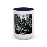Angel Of Death- Gothic Grim Reaper & Serpent Accent Coffee Mug — Dark Fantasy Skull Art