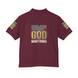 Youth Polo Shirt – GMP GOD Money Power Graphic
