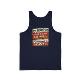 Inspirational Faith Tank Top — "Put GOD First, Hustle For The MONEY, Put Yourself In POWER"
