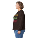 Long Sleeve Tee — "Put God First, Hustle for the Money, Put Yourself in Power" Inspirational Christian Tee