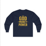 GMP (God • Money • Power) Gold Logo Long Sleeve Tee