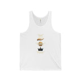 God Is One Power Tank Top — Spiritual Crown & Scroll Graphic Jersey Tank