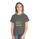 Youth Tee — "GMP GOD" Inspirational Christian Graphic Shirt