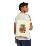 God Money Power- Halloween Pumpkin Cotton Canvas- Tote Bag