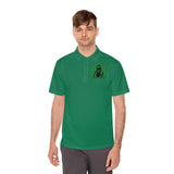 Graphic Polo — 'God Money Power' Green Icon Polo Shirt