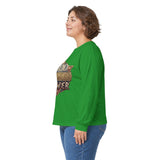 God Money Power Long Sleeve Tee — Vintage Crest Graphic
