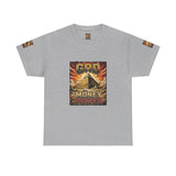 Graphic Tee — "God Money Power" Pyramid Vintage Religion Streetwear