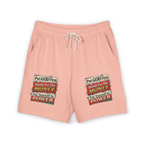 Fleece Sweat Shorts — "Put GOD First, Hustle for the MONEY" Graphic