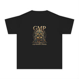 GMP 'Gold Money Power' Youth Tee — Regal Throne Graphic Kids T‑Shirt