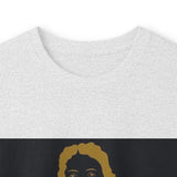 Long Sleeve Tee — Gold Saint Illustration with "I Got Money Power" Banner