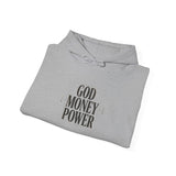 God Money Power Hoodie — Minimalist Faith & Ambition Pullover