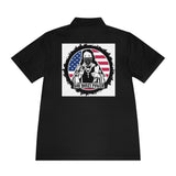 Patriotic 'God Money Power' Polo — Mens Flag Graphic Sport Polo