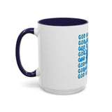 God Money Power Accent Coffee Mug — Blue Graphic 11/15oz