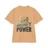 God Money Power T-Shirt — Bold Faith & Hustle Graphic Tee