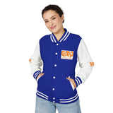 Letterman Jacket — "GMP (God Money Power)" Red & White Varsity Jacket