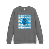 God Money Power Graphic Sweatshirt — Blue Retro Anime Streetwear
