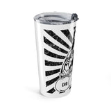 20oz Tumbler — Black & White Street Art Saint Design (Money Prayer Motif)