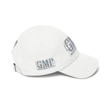 GMP 'God Money Power' Distressed Classic Dad Cap — White Baseball Hat