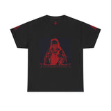 Graphic Tee - Red Mystic Hooded Figure Streetwear
