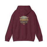 God Money Power Hoodie — Vintage Emblem Graphic Hooded Sweatshirt
