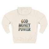 God Money Power Hoodie — Motivational Faith & Wealth Graphic Hoodie
