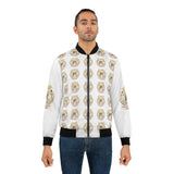 Bomber Jacket — Gold Emblem Repeat AOP