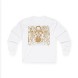 Long Sleeve Tee — Retro Roc Maroon Portrait Graphic