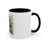 Accent Coffee Mug — "God Money Power" Bold Graphic Ceramic Mug