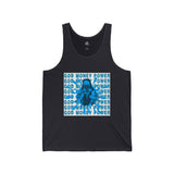 God Money Power Tank Top — Blue Graphic Faith & Hustle Sleeveless Shirt