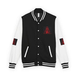 Letterman Jacket — Gothic Nun "I Feel No Pain" Red & White Varsity Jacket
