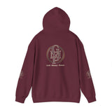 Monogram Circle Logo Hoodie — Minimal White Streetwear Sweatshirt