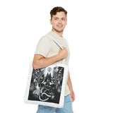 Angel Of Death Gothic Angel & Serpent Art Tote Bag – Dark Mystic Graphic Carryall
