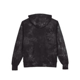 Tie-Dye Embroidered Hoodie — Navy Champion-Style Pullover with Blue Graphic