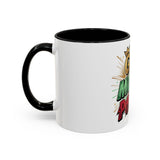 God Money Power Accent Coffee Mug — Bold Motivational Religious Coffee Cup (11/15oz)