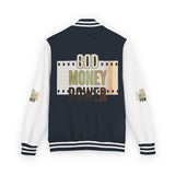 Letterman Jacket — 'God Money Power' Retro Varsity Jacket